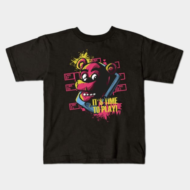 Gamer Bear Kids T-Shirt by BamBam